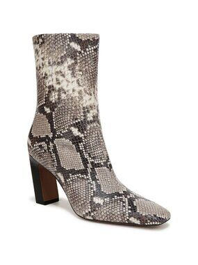 Franco Sarto Women's Briar Dress Booties Roccia Snake Print Leather Size 5 1/2
